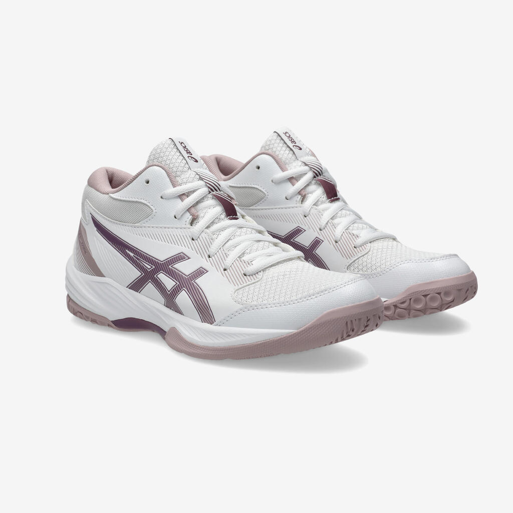 Damen Volleyball Hallenschuhe MID - ASICS GEL-TASK MT 4 weiss/lila